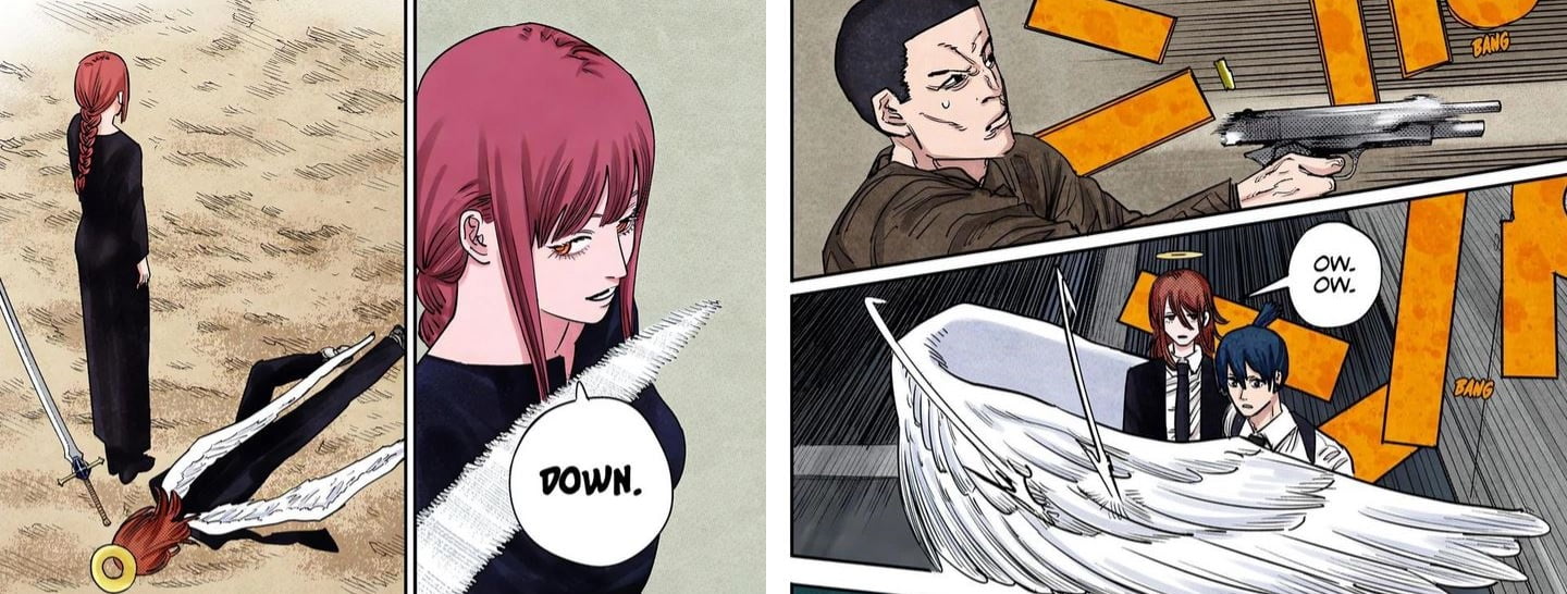 Makima commanding the Angel Devil in Chainsaw Man, demonstrating her Control Devil domination ability