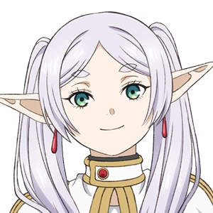 Frieren suppressing her mana to appear weak