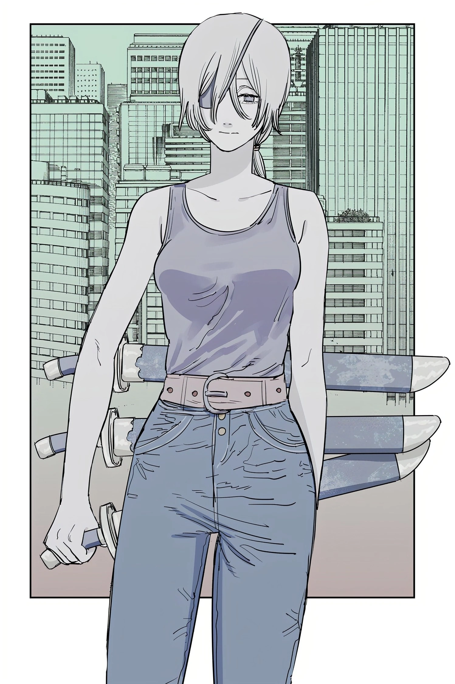 Quanxi with her signature eyepatch in Chainsaw Man