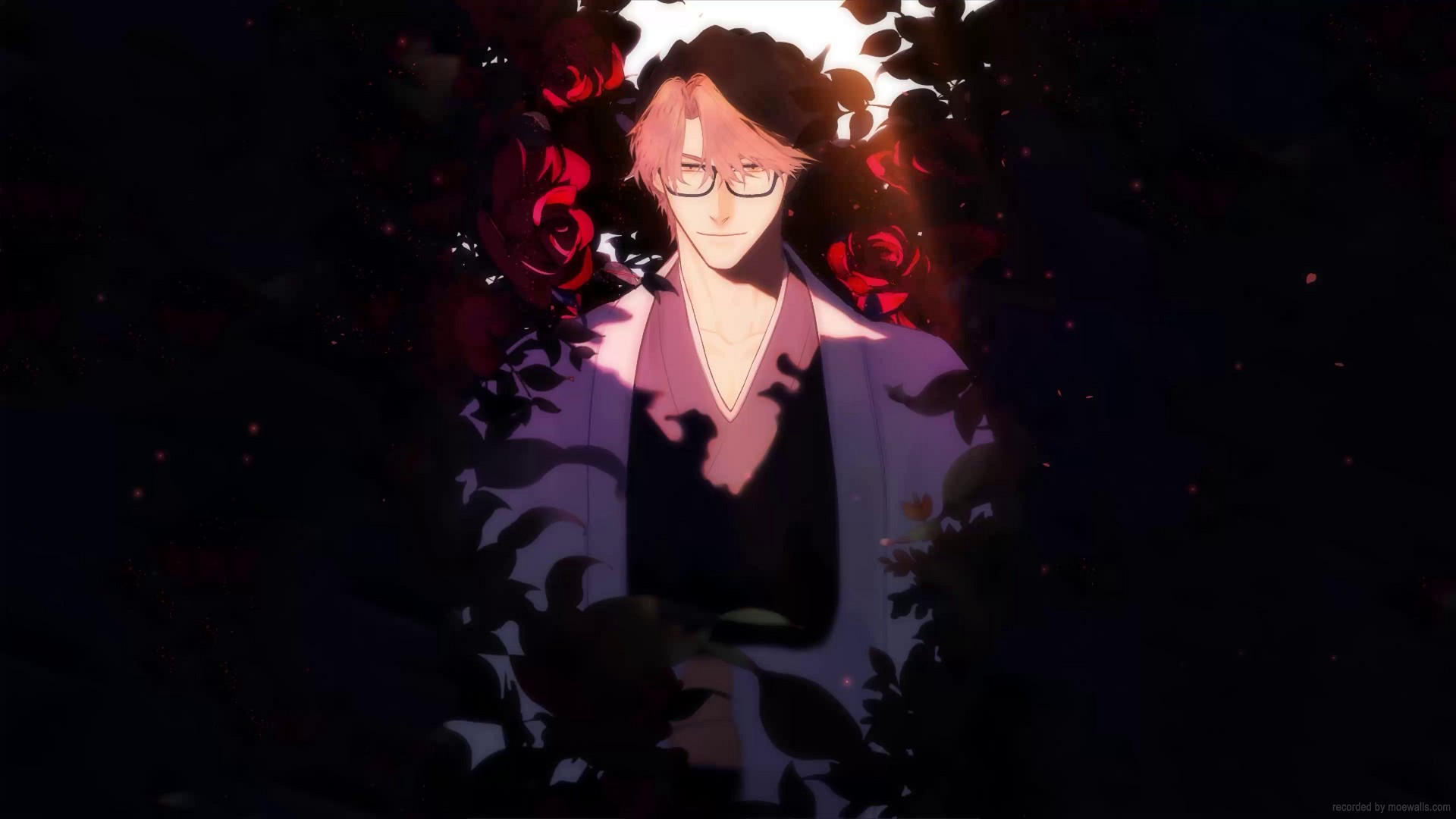 Sosuke Aizen from Bleach with his deceptive gentle smile and glasses