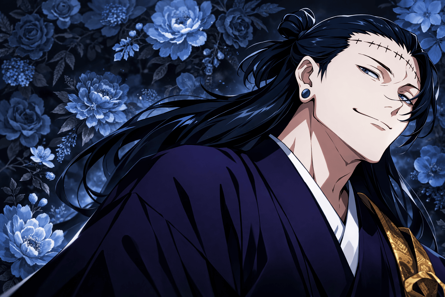 Kenjaku (in Geto's body) from Jujutsu Kaisen - the mastermind behind the Culling Games