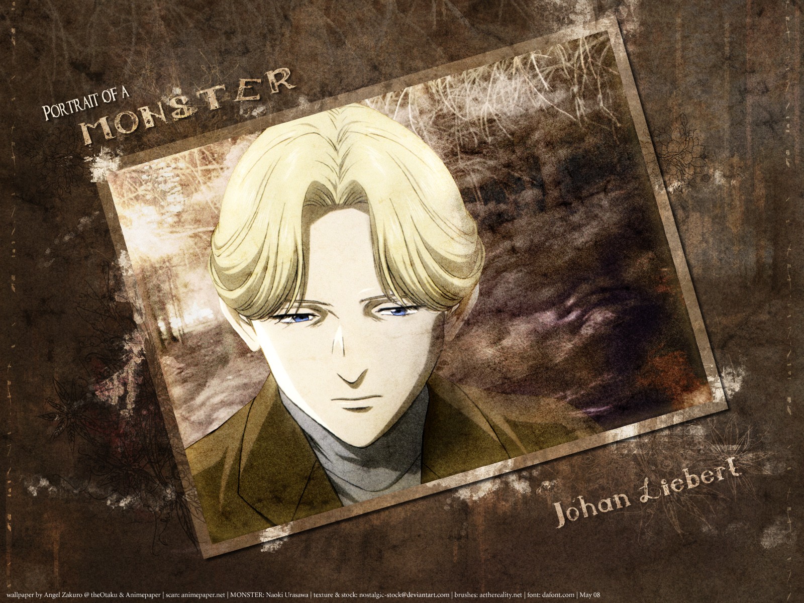 Johan Liebert from Monster anime - Portrait of a Monster