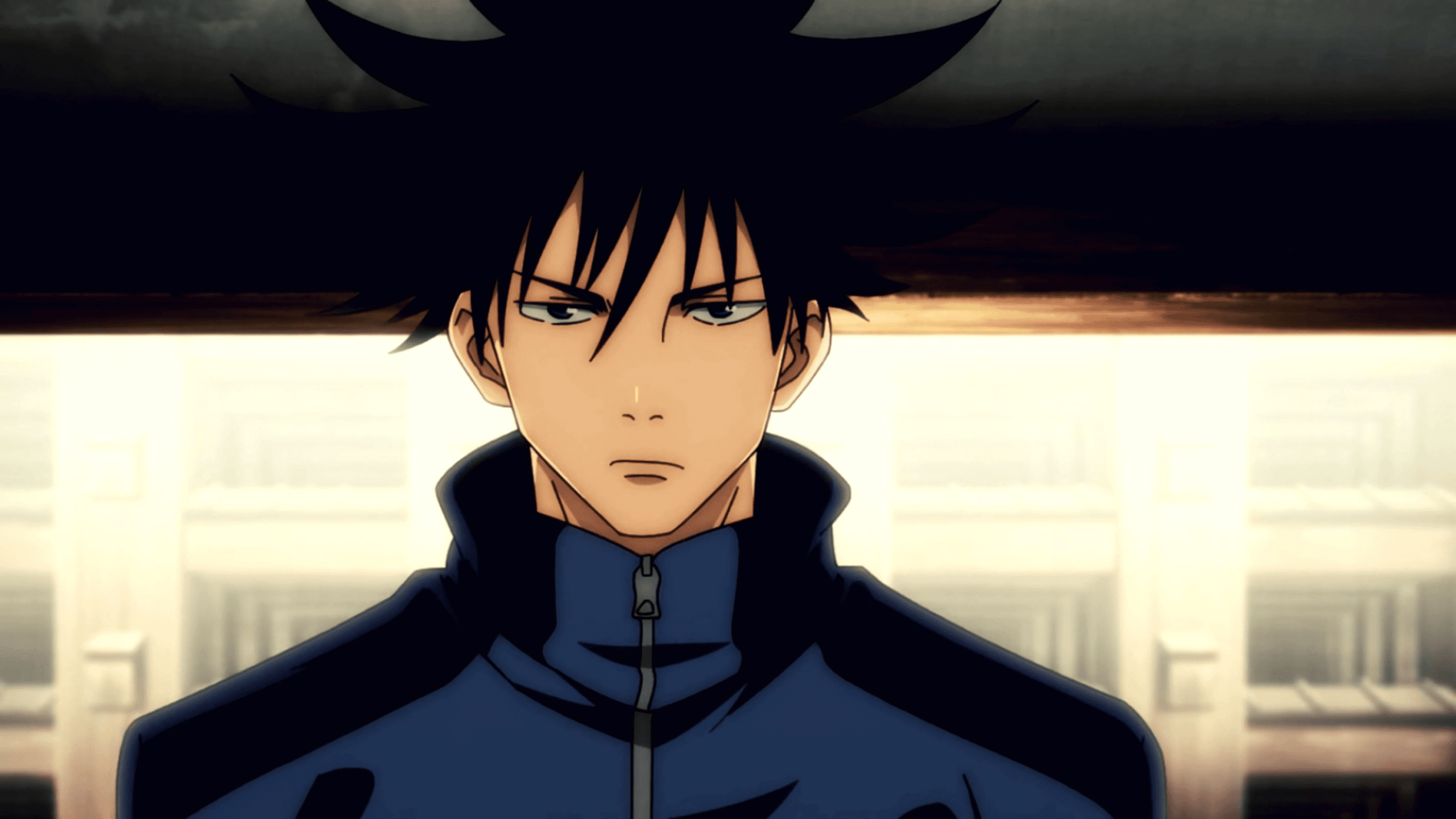 Megumi Fushiguro with an intense expression — the body Sukuna inhabits during the Culling Games arc of Jujutsu Kaisen