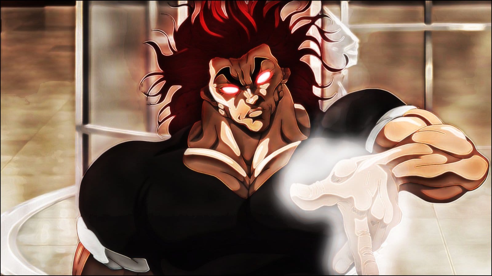 Baki Hanma in dramatic lighting