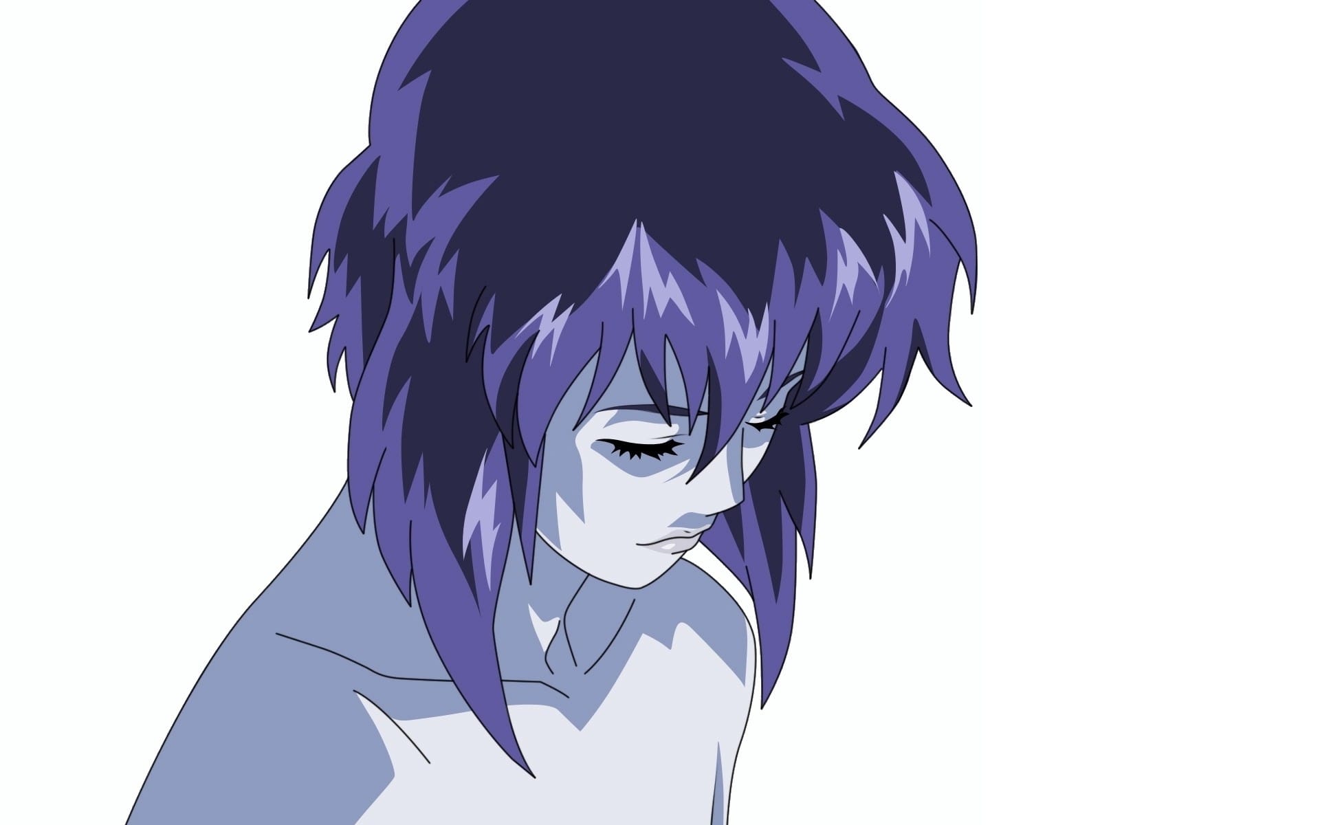 Major Motoko Kusanagi contemplative portrait