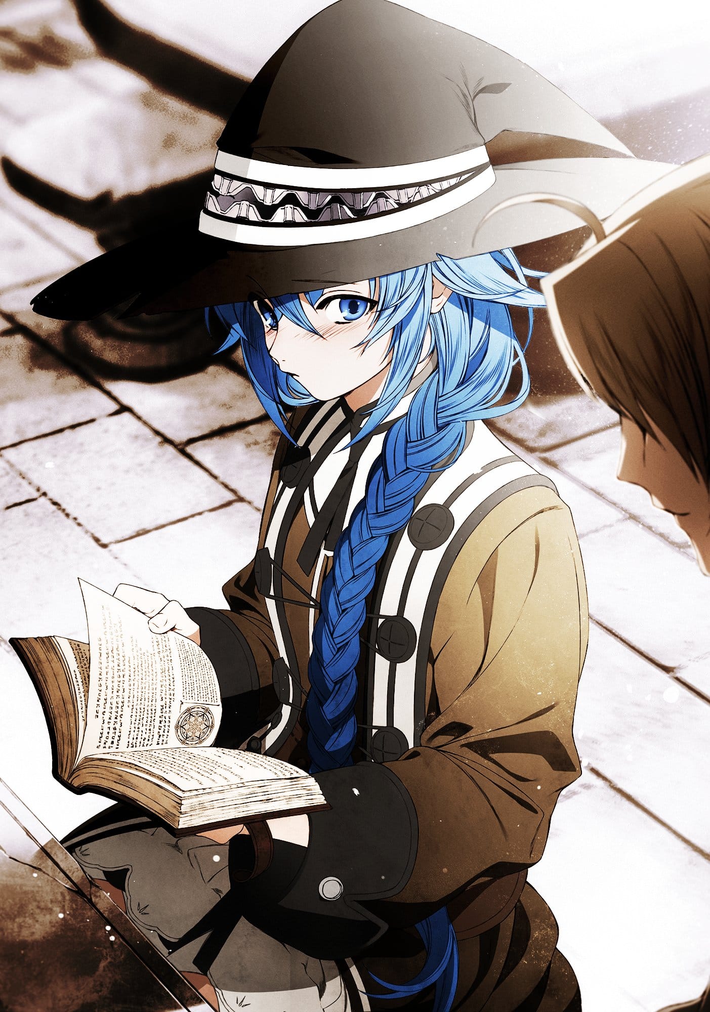 Roxy Migurdia with her signature witch hat in Mushoku Tensei