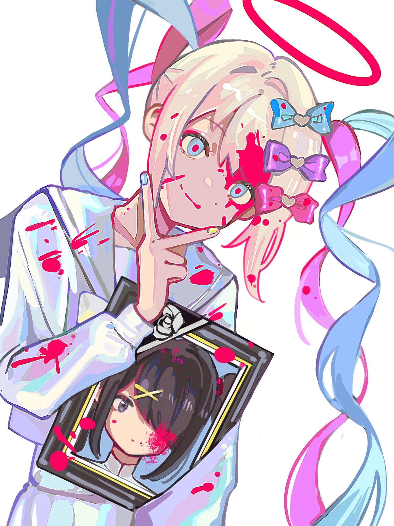 Needy Girl Overdose Ame-chan angel form with dark elements