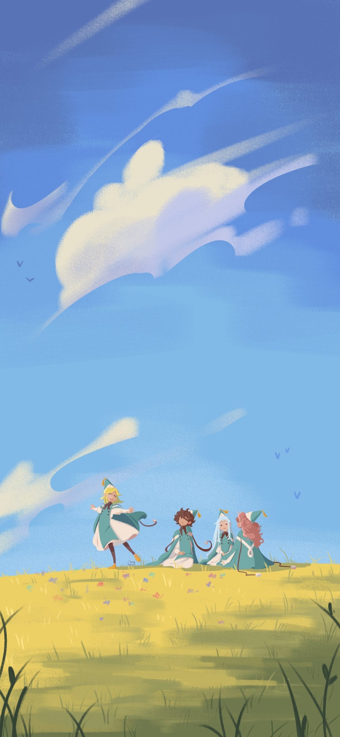 Witch Hat Atelier witch apprentices in field
