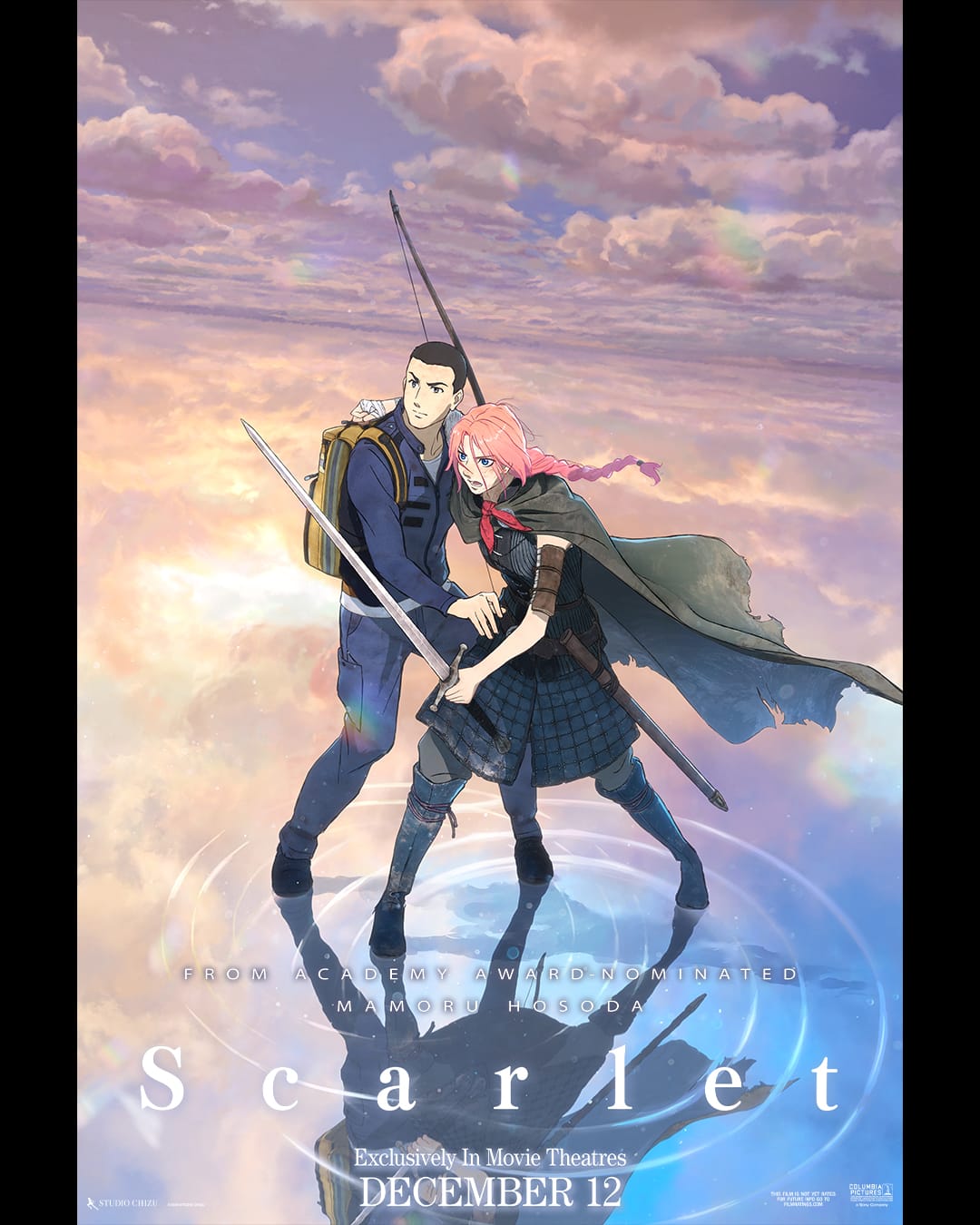 Mamoru Hosoda Scarlet movie poster featuring Princess Scarlet and Hijiri