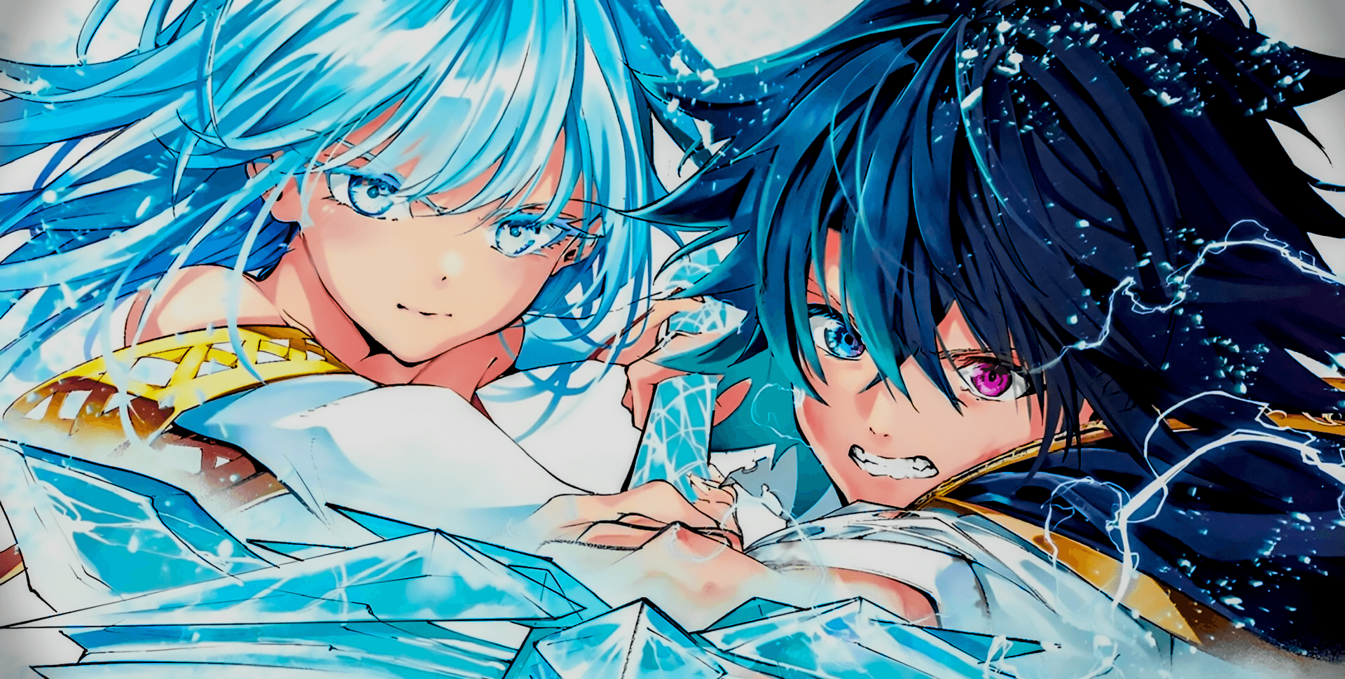 Will Serfort and Elfaria in dramatic Wistoria: Wand and Sword key art