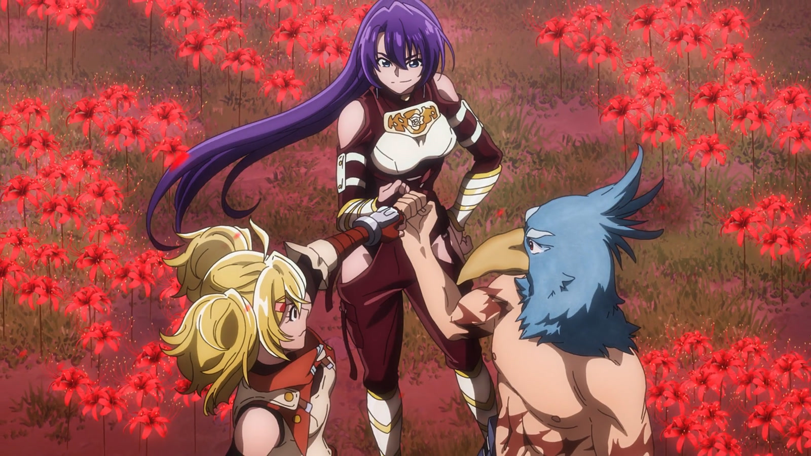 Shangri-La Frontier Season 2 characters Pencilgon, Psyger-0, and Sunraku